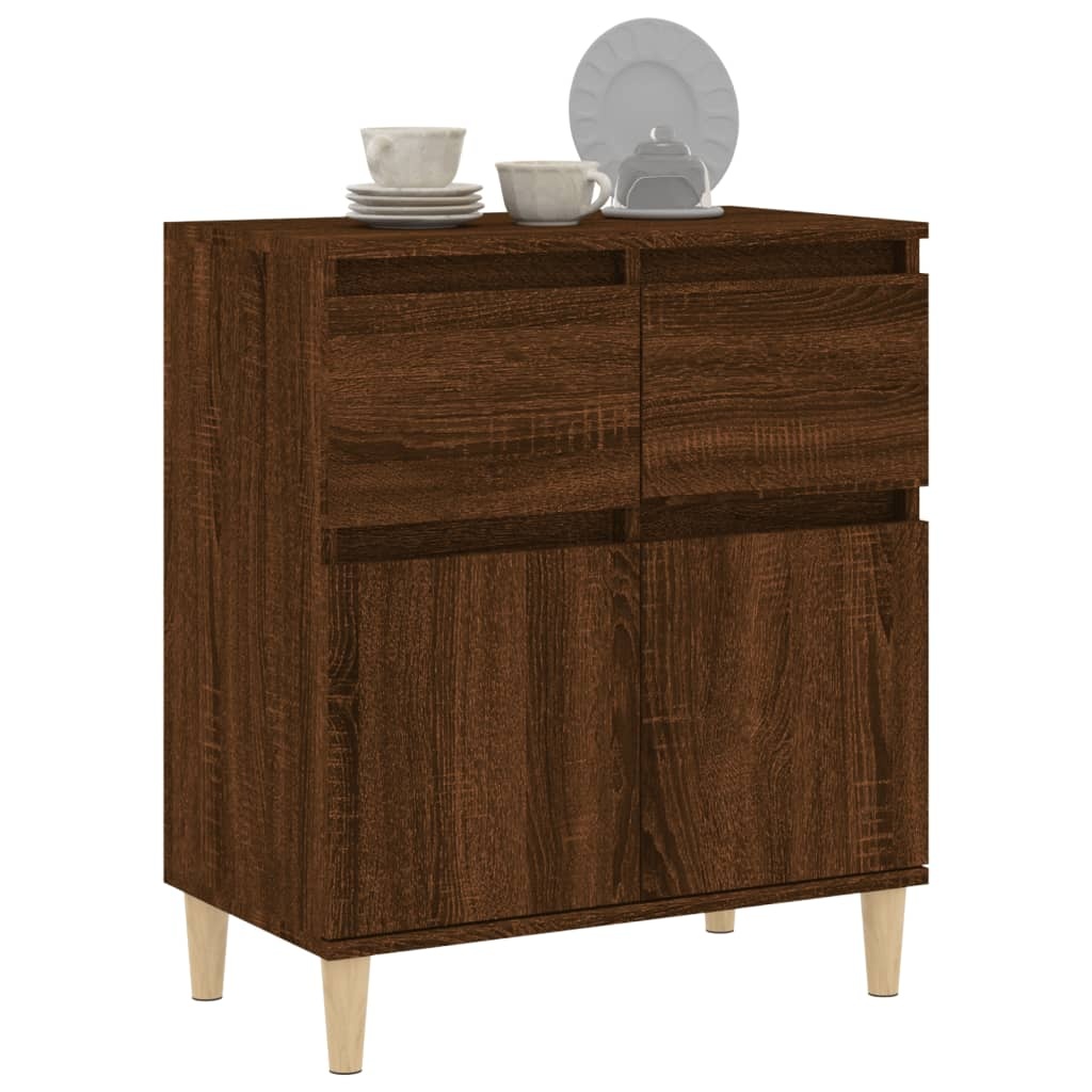 VidaXL Dressoir 60x35x70 cm bewerkt hout bruineikenkleurig