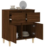 VidaXL Dressoir 60x35x70 cm bewerkt hout bruineikenkleurig