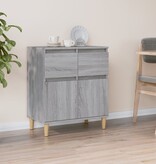 VidaXL Dressoir 60x30x75 cm bewerkt hout grijs sonoma eikenkleurig