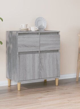 VidaXL Dressoir 60x30x75 cm bewerkt hout grijs sonoma eikenkleurig
