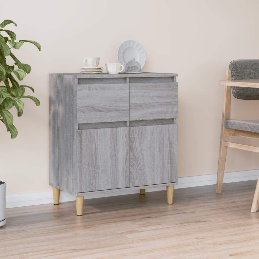 VidaXL Dressoir 60x30x75 cm bewerkt hout grijs sonoma eikenkleurig