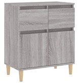 VidaXL Dressoir 60x30x75 cm bewerkt hout grijs sonoma eikenkleurig