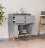 VidaXL Dressoir 60x30x75 cm bewerkt hout grijs sonoma eikenkleurig