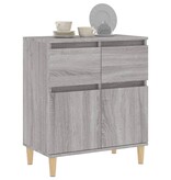 VidaXL Dressoir 60x30x75 cm bewerkt hout grijs sonoma eikenkleurig
