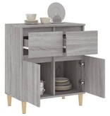 VidaXL Dressoir 60x30x75 cm bewerkt hout grijs sonoma eikenkleurig