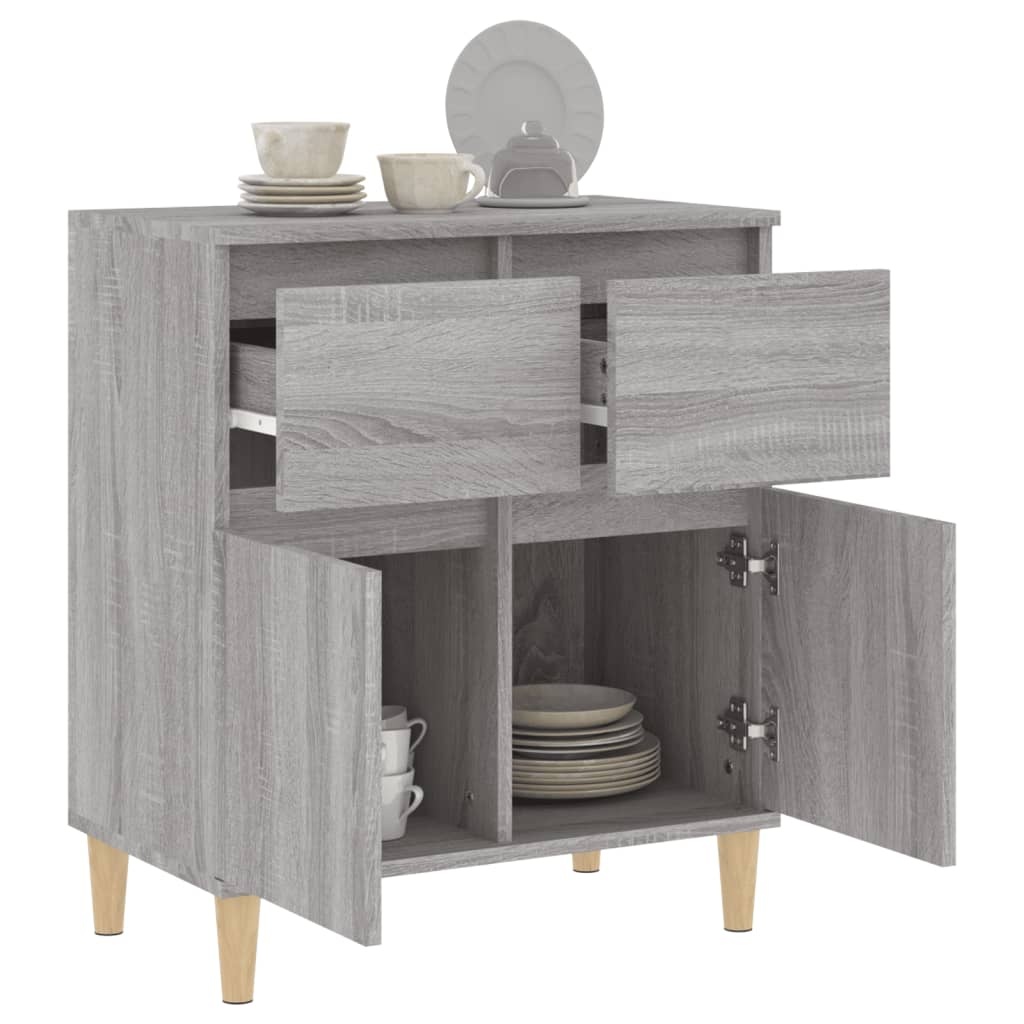 VidaXL Dressoir 60x30x75 cm bewerkt hout grijs sonoma eikenkleurig