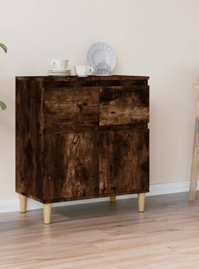 VidaXL Dressoir 60x35x70 cm bewerkt hout gerookt eikenkleurig