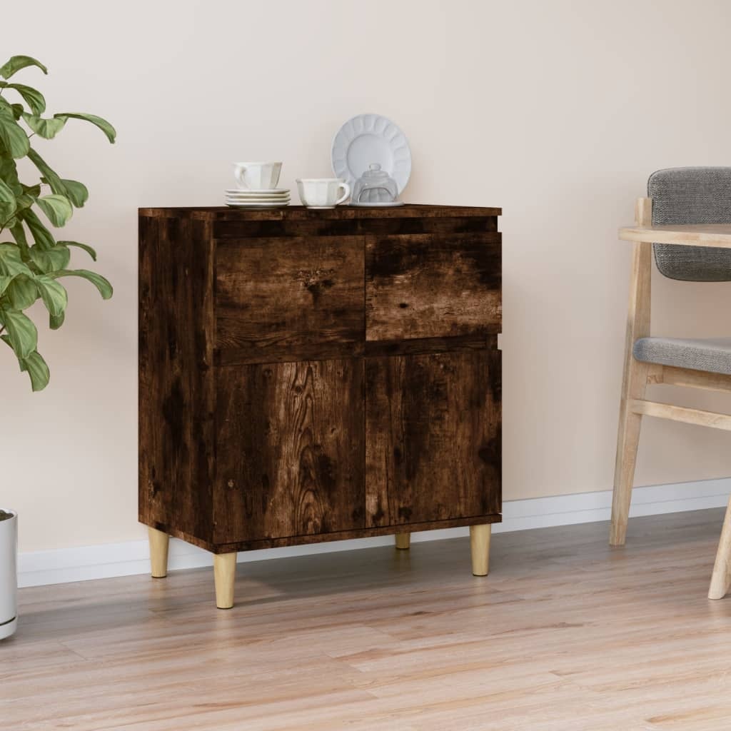 VidaXL Dressoir 60x35x70 cm bewerkt hout gerookt eikenkleurig