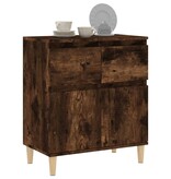 VidaXL Dressoir 60x35x70 cm bewerkt hout gerookt eikenkleurig