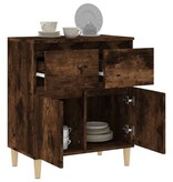 VidaXL Dressoir 60x35x70 cm bewerkt hout gerookt eikenkleurig