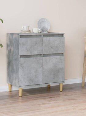 VidaXL Dressoir 60x35x70 cm bewerkt hout betongrijs