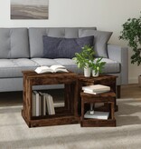 VidaXL 3-delige Tafeltjesset bewerkt hout gerookt eikenkleurig