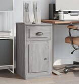 VidaXL Bijzetkast met lade 40x50x75 cm bewerkt hout grijs sonoma eiken