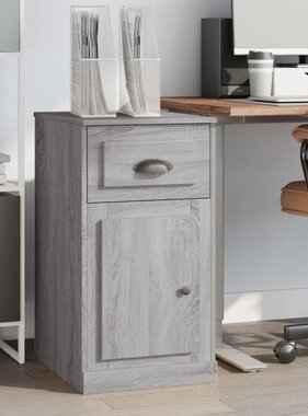VidaXL Bijzetkast met lade 40x50x75 cm bewerkt hout grijs sonoma eiken