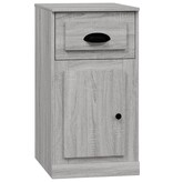 VidaXL Bijzetkast met lade 40x50x75 cm bewerkt hout grijs sonoma eiken