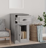 VidaXL Bijzetkast met lade 40x50x75 cm bewerkt hout grijs sonoma eiken