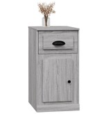 VidaXL Bijzetkast met lade 40x50x75 cm bewerkt hout grijs sonoma eiken