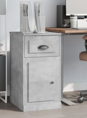 VidaXL Bijzetkast met lade 40x50x75 cm bewerkt hout betongrijs