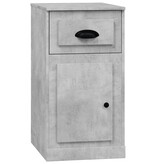 VidaXL Bijzetkast met lade 40x50x75 cm bewerkt hout betongrijs