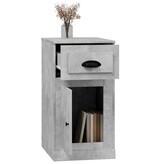 VidaXL Bijzetkast met lade 40x50x75 cm bewerkt hout betongrijs