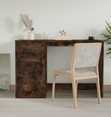 VidaXL Bureau met lade 115x50x75 cm bewerkt hout gerookt eikenkleurig