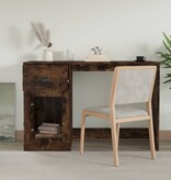 VidaXL Bureau met lade 115x50x75 cm bewerkt hout gerookt eikenkleurig