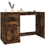 VidaXL Bureau met lade 115x50x75 cm bewerkt hout gerookt eikenkleurig