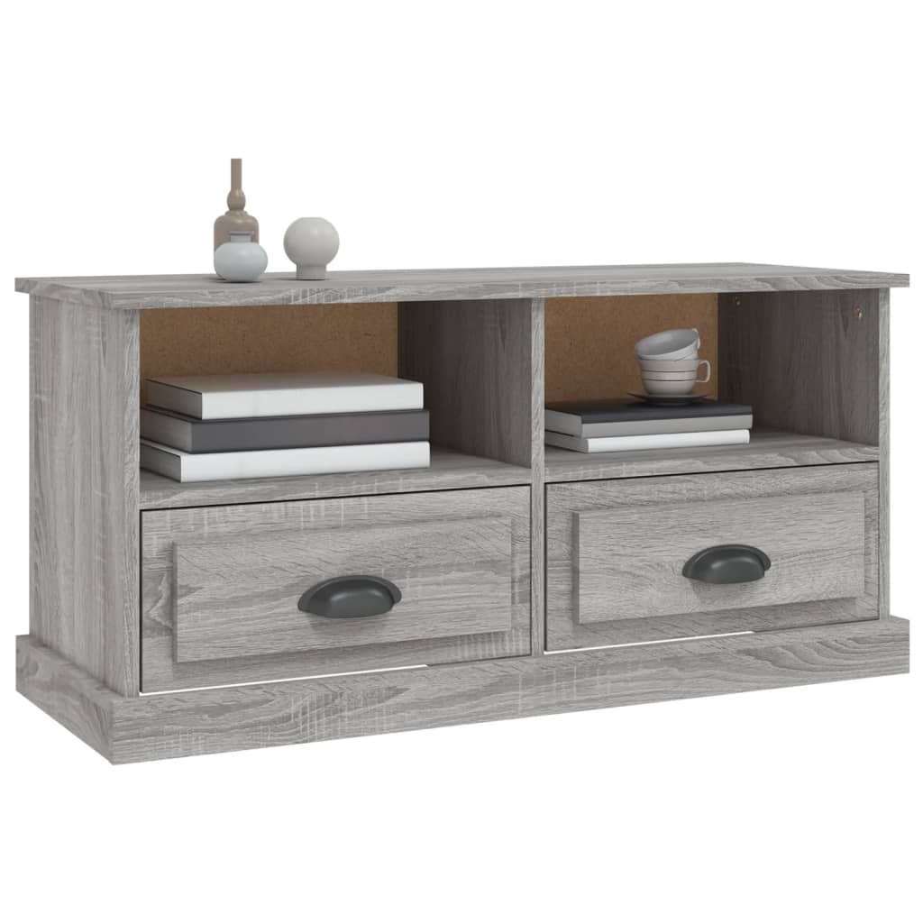 VidaXL Tv-meubel 93x35,5x45 cm bewerkt hout grijs sonoma eikenkleurig