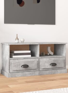 VidaXL Tv-meubel 93x35,5x45 cm bewerkt hout betongrijs