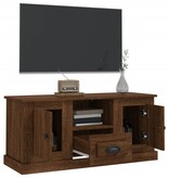 vidaXL Tv-meubel 100x35,5x45 cm bewerkt hout bruineikenkleurig