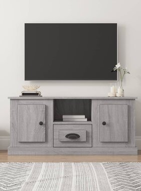 VidaXL Tv-meubel 100x35,5x45 cm bewerkt hout grijs sonoma eikenkleurig