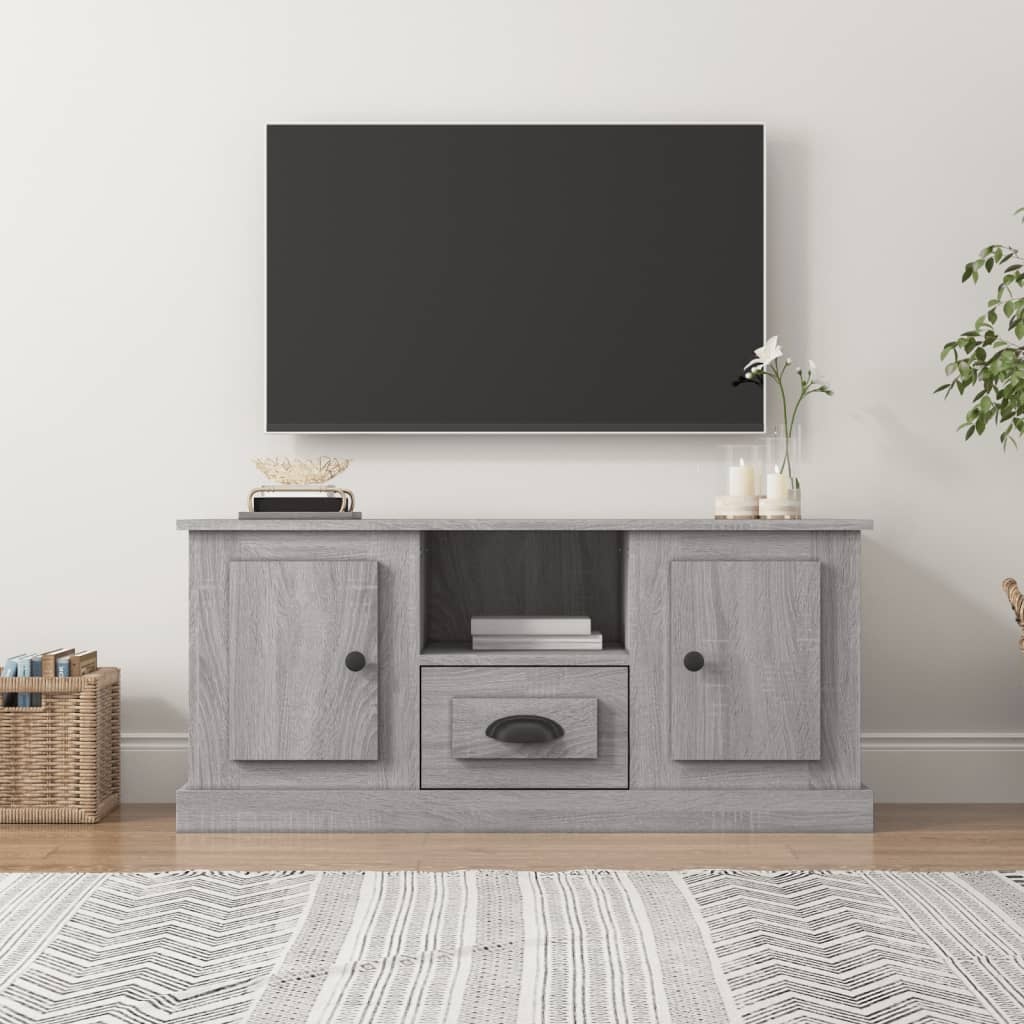 VidaXL Tv-meubel 100x35,5x45 cm bewerkt hout grijs sonoma eikenkleurig
