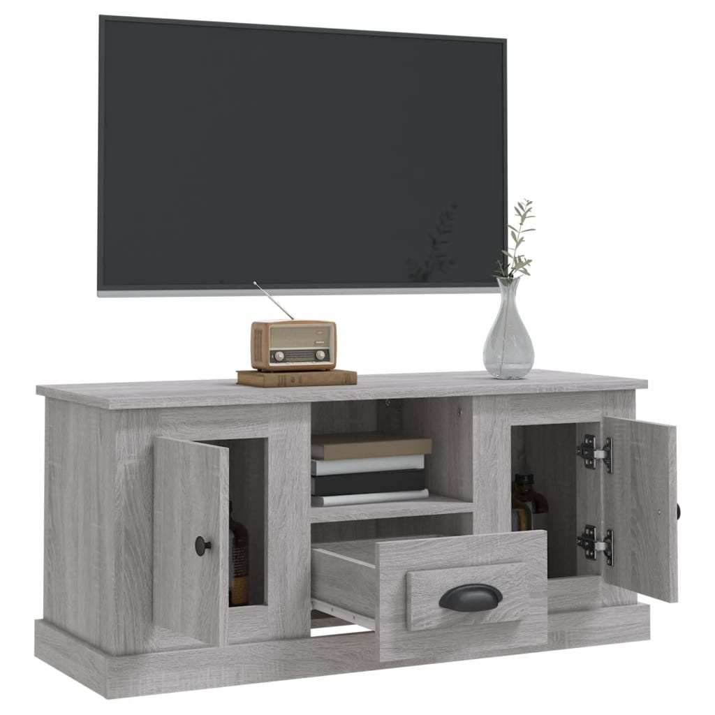 VidaXL Tv-meubel 100x35,5x45 cm bewerkt hout grijs sonoma eikenkleurig
