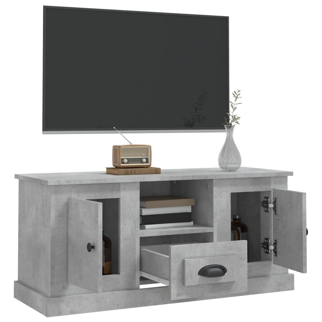 VidaXL Tv-meubel 100x35,5x45 cm bewerkt hout betongrijs