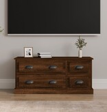 vidaXL Tv-meubel 100x35,5x45 cm bewerkt hout bruineikenkleurig