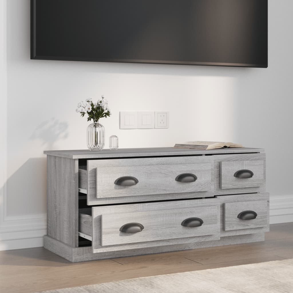 VidaXL Tv-meubel 100x35,5x45 cm bewerkt hout grijs sonoma eikenkleurig