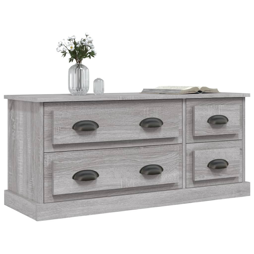 VidaXL Tv-meubel 100x35,5x45 cm bewerkt hout grijs sonoma eikenkleurig