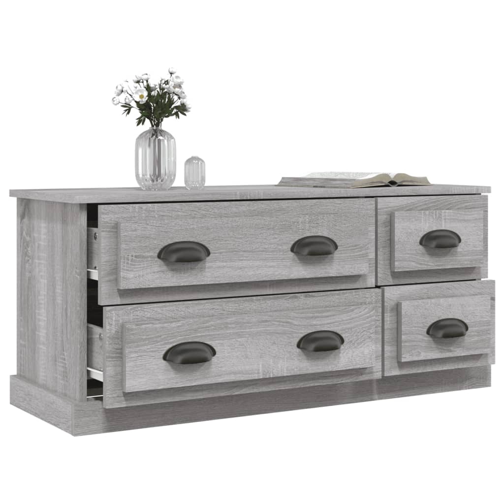 VidaXL Tv-meubel 100x35,5x45 cm bewerkt hout grijs sonoma eikenkleurig