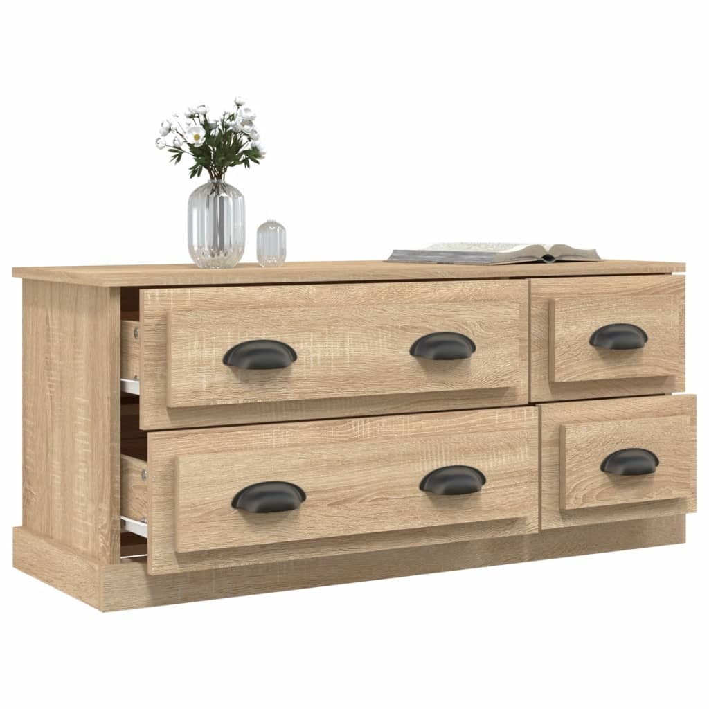 VidaXL Tv-meubel 100x35,5x45 cm bewerkt hout sonoma eikenkleurig