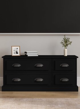 VidaXL Tv-meubel 100x35,5x45 cm bewerkt hout zwart