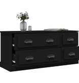 VidaXL Tv-meubel 100x35,5x45 cm bewerkt hout zwart