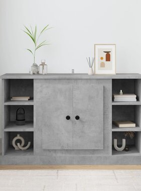 VidaXL Dressoir 100x35,5x60 cm bewerkt hout betongrijs