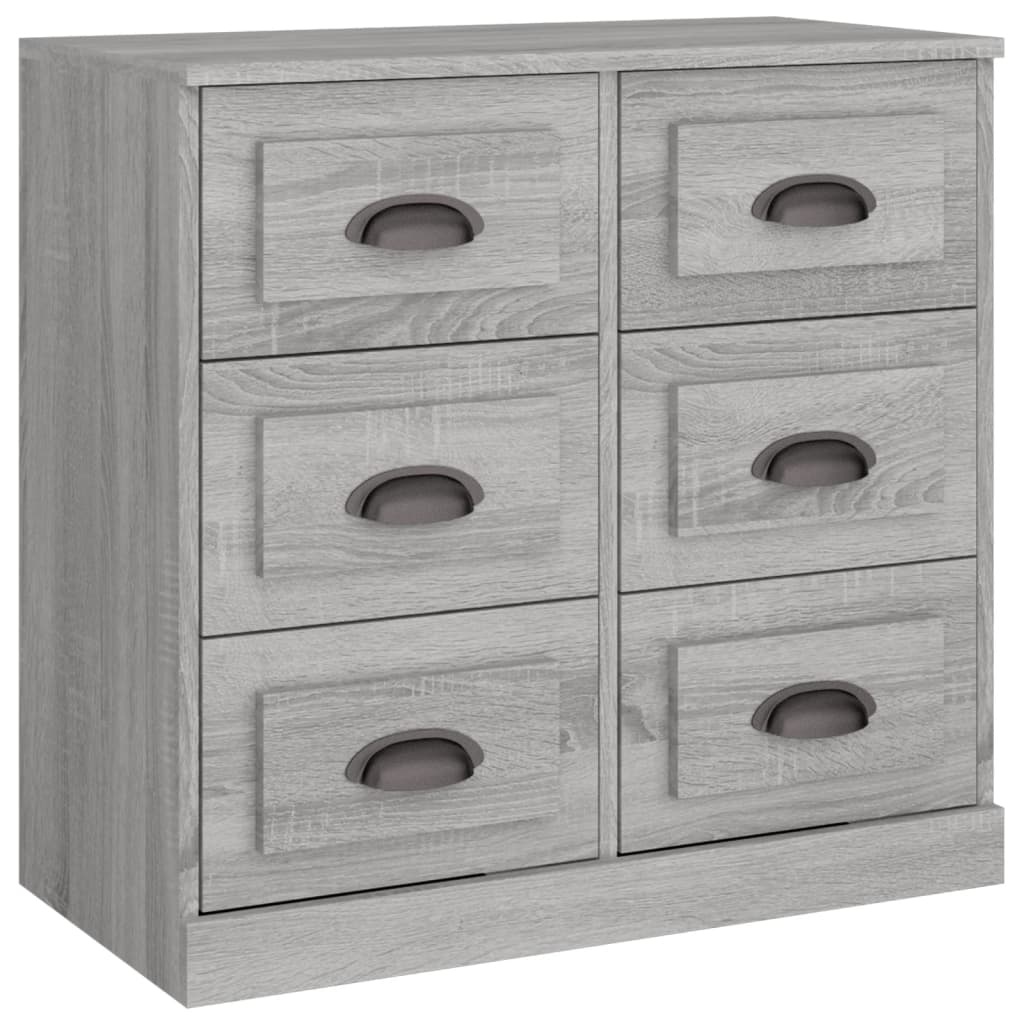 VidaXL Dressoir 70x35,5x67,5 cm bewerkt hout grijs sonoma eikenkleurig