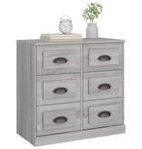 VidaXL Dressoir 70x35,5x67,5 cm bewerkt hout grijs sonoma eikenkleurig