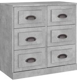 VidaXL Dressoir 70x35,5x67,5 cm bewerkt hout betongrijs