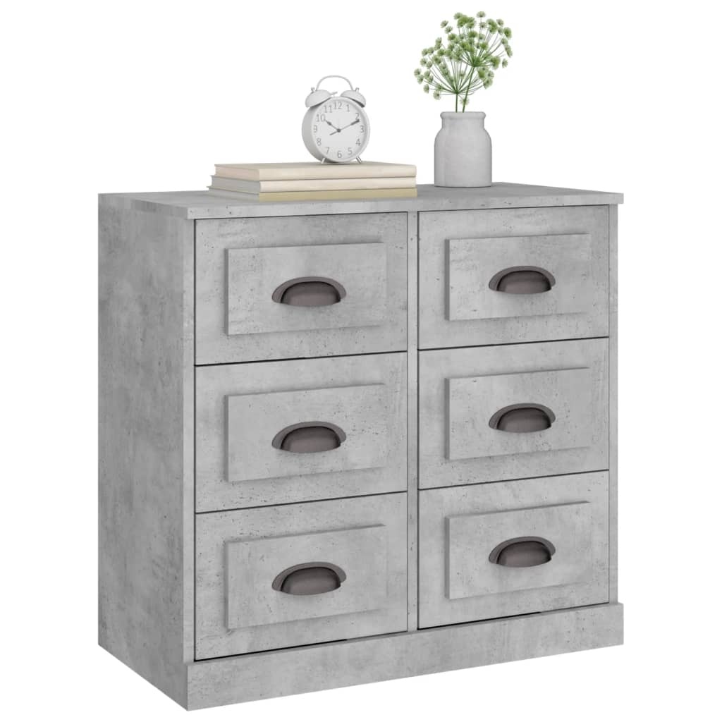 VidaXL Dressoir 70x35,5x67,5 cm bewerkt hout betongrijs