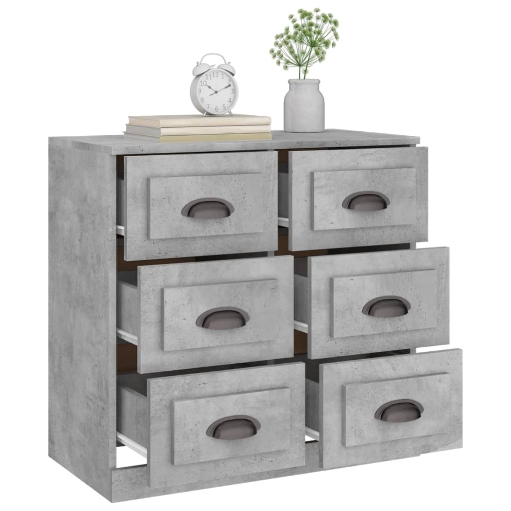 VidaXL Dressoir 70x35,5x67,5 cm bewerkt hout betongrijs