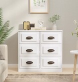 VidaXL Dressoir 70x35x67,5 cm bewerkt hout hoogglans wit
