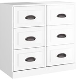 VidaXL Dressoir 70x35x67,5 cm bewerkt hout hoogglans wit