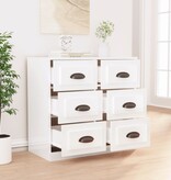 VidaXL Dressoir 70x35x67,5 cm bewerkt hout hoogglans wit